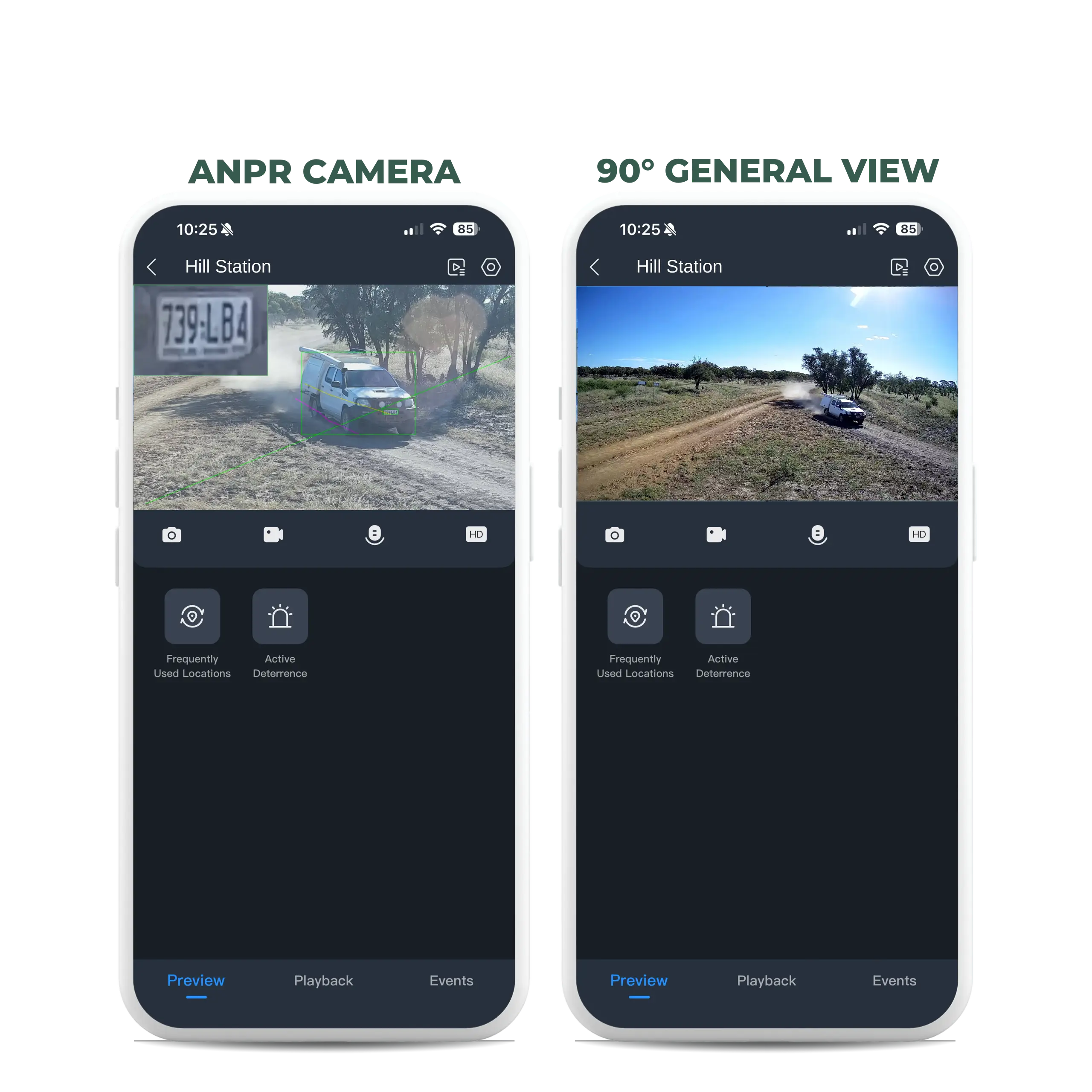 App screenshot – number plate detection